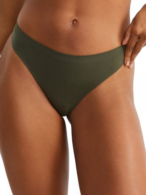 Shop Bare The Easy Everyday Seamless Thong In Olive
