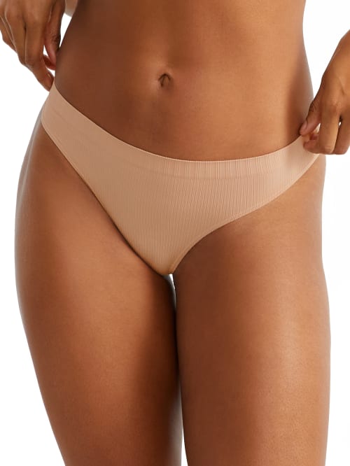 Bare The Easy Everyday Seamless Thong In Hazel Ribbed