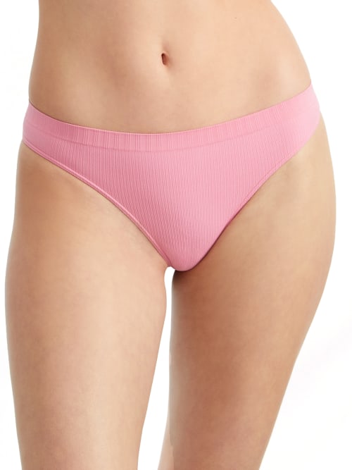 Shop Bare The Easy Everyday Seamless Thong In Wild Rose Ribbed