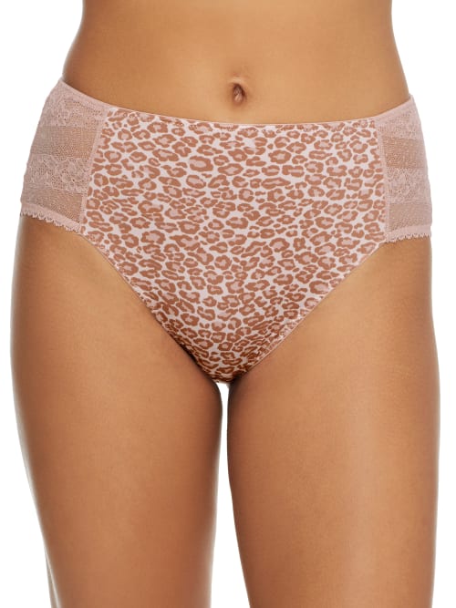 Shop Bare The Everyday Lace Hi-cut Brief In Animal Rose Smoke