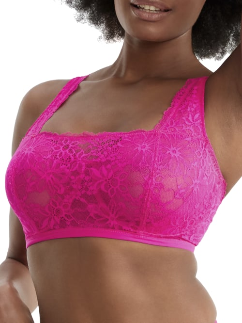 Bare Show Off Lace Cami Bra In Pink Glo
