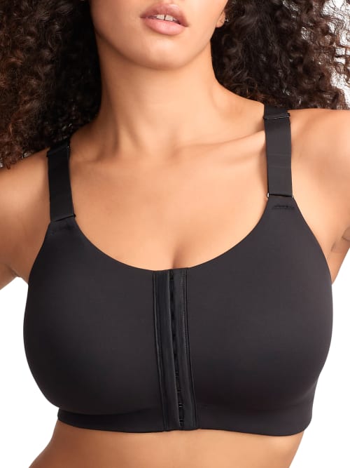 Shop Bare The Wire-free Posture Back Bra In Black