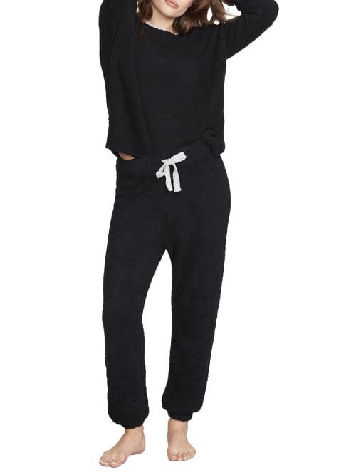 Shop Bare The Cozy Sweater Knit Lounge Set In Black