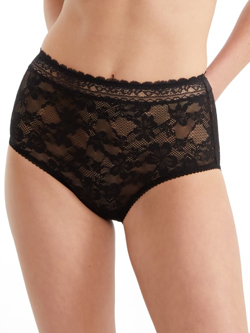 Shop Bare The Soft Stretch High-waist Lace Brief In Black