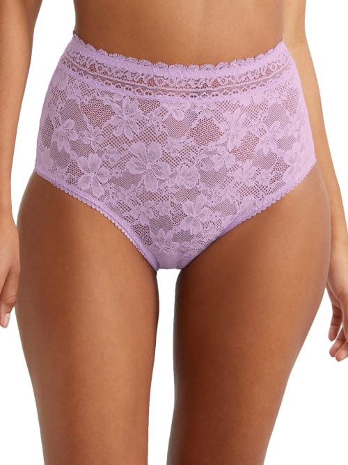 Shop Bare The Soft Stretch High-waist Lace Brief In Lavender