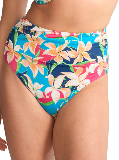 Shop Bare The Slimming High Leg Bikini Bottom In Midnight Floral