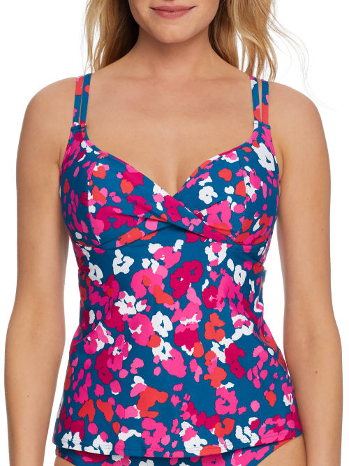 Midnight Poppy Underwire Wrap Tankini Top - 1105027 - Swimwear Birdsong is a contemporary lifestyle brand featuri sku 1105027