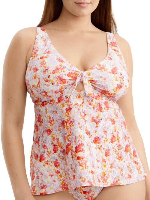 Birdsong Charmed Romance Tie Front Underwire Tankini Top
