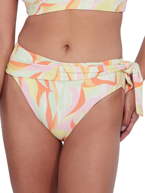 Birdsong Sash Fold-over Bikini Bottom In Colorful Aloha