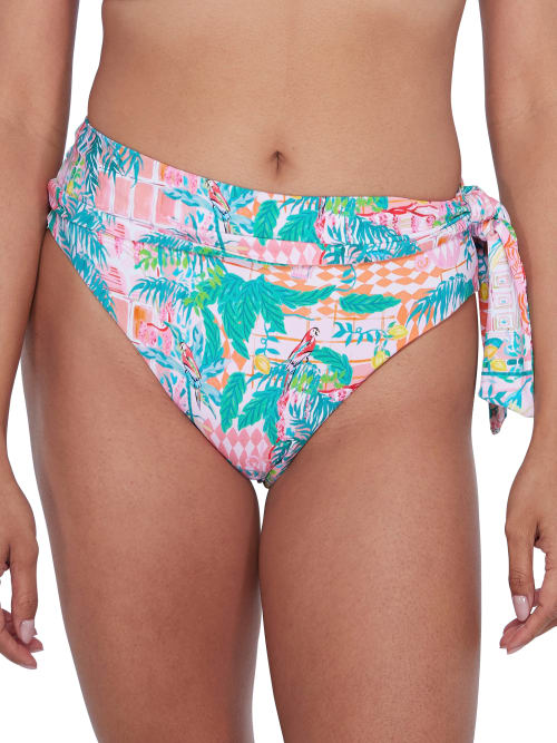 Birdsong Sash Fold-over Bikini Bottom In Havana