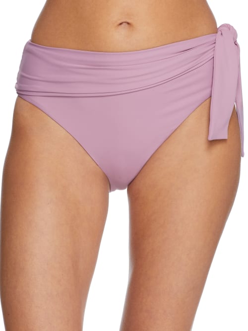 Birdsong Sash Fold-over Bikini Bottom In Lilac