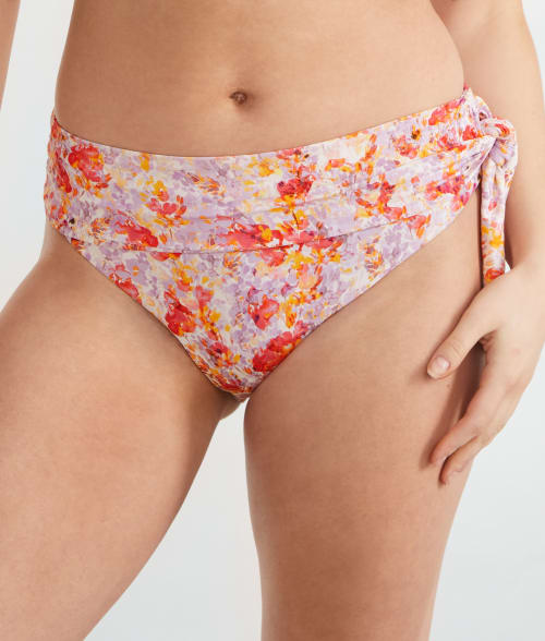 Birdsong Sash Fold-over Bikini Bottom In Charmed Romance