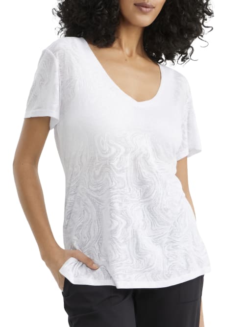 Shop Body Up Activewear Everywhere Burnout T-shirt In White
