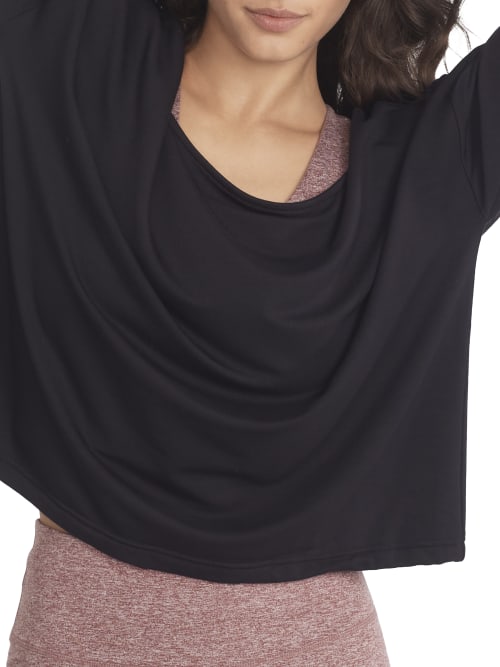 Shop Body Up Activewear Everywhere Cinched Hem Top In Black Heather