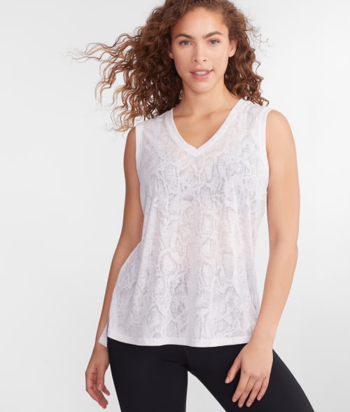 Shop Body Up Activewear Everywhere Burnout Tunic In White