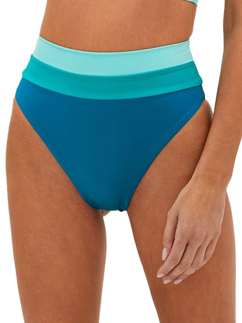 Shop Beach Riot Heidi High-waist Bikini Bottom In Cosmic Colorblock