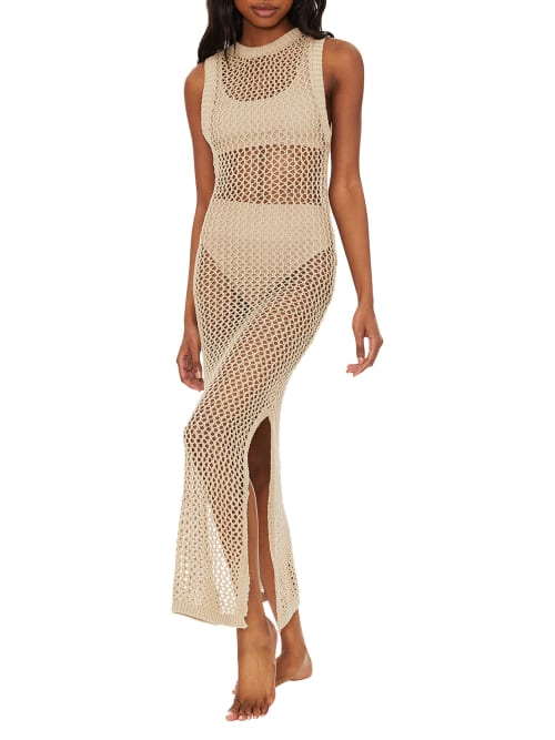 Shop Beach Riot Holly Cover-up Dress In Tan