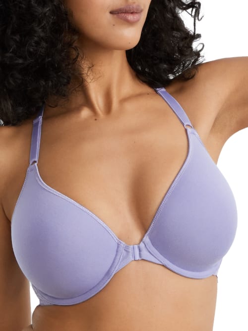 Shop B.tempt'd By Wacoal Inspired Eyelet Front-close T-shirt Bra In Pale Iris
