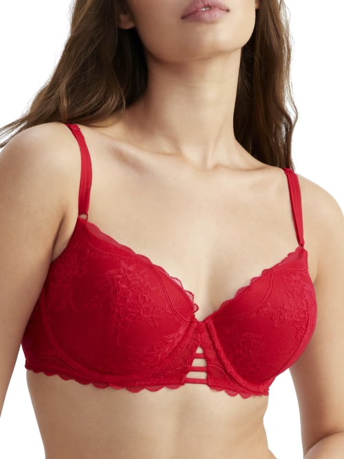 B.tempt'd By Wacoal No Strings Attached Contour Bra In Crimson Red
