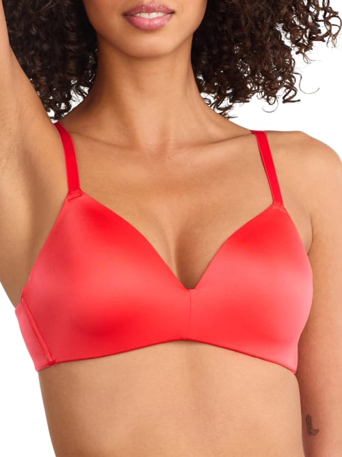 B.tempt'd By Wacoal Future Foundations Wire-free Plunge T-shirt Bra In Red