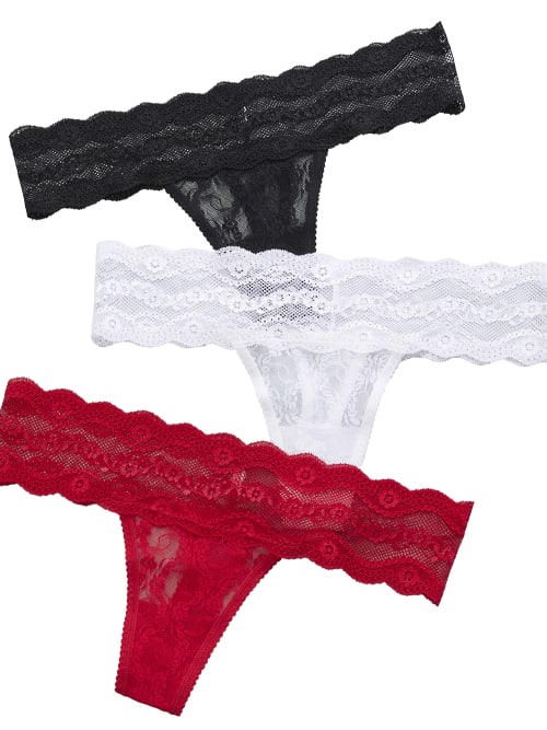 Lace Kiss Thong 3-Pack