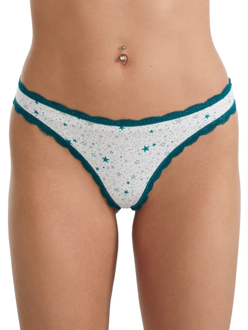 B.tempt'd By Wacoal Inspired Eyelet Thong In Electric Star