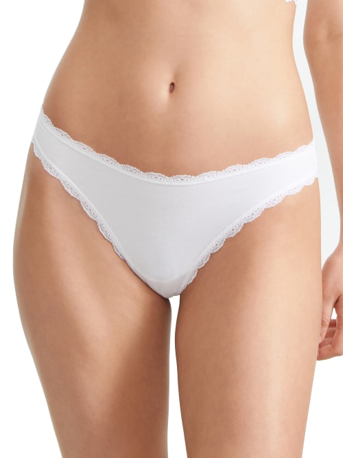 B.tempt'd By Wacoal Inspired Eyelet Thong In White