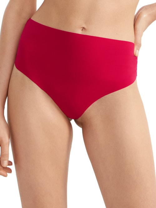 B.tempt'd By Wacoal B.bare High-waist Thong In Persian Red