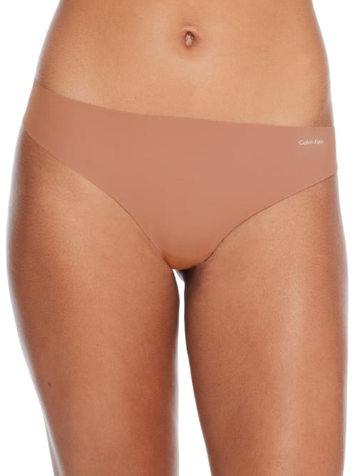 Calvin Klein Invisibles Thong In Red Grape