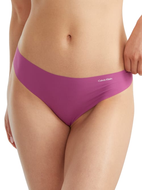 Calvin Klein Invisibles Thong In Amethyst