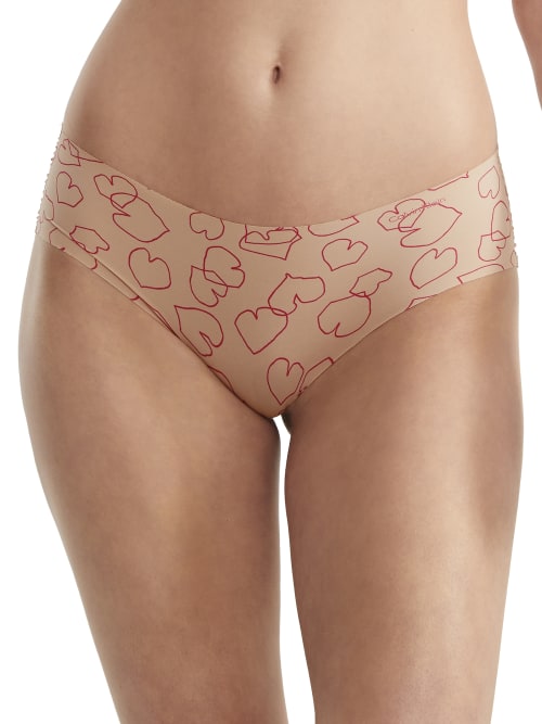 Calvin Klein Printed Invisibles Hipster In Kelly Hearts