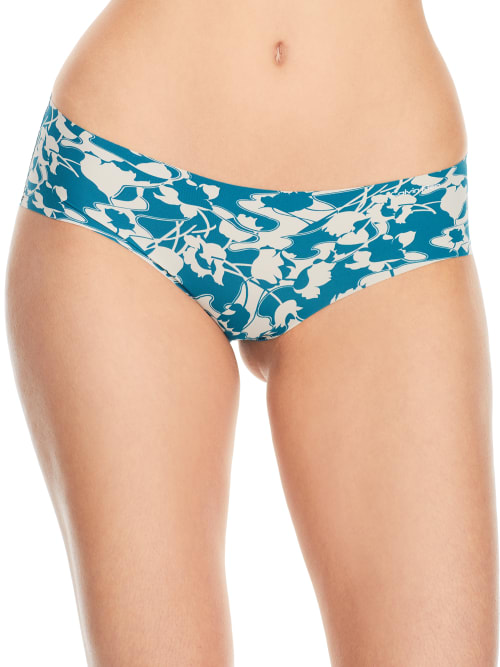 Calvin Klein Printed Invisibles Hipster In Marbleized Floral