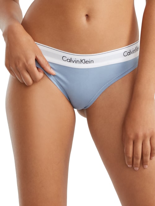 Calvin Klein Modern Cotton Thong In Iceland Blue