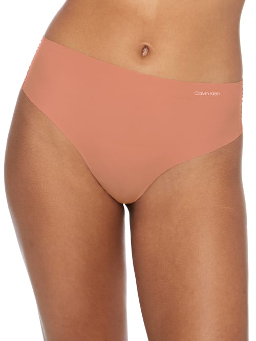 Calvin Klein Invisibles High-waist Thong In Red Grape