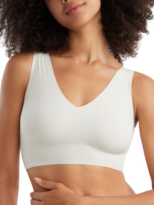 Shop Calvin Klein Invisibles Smoothing Longline Bralette In Silver Birch