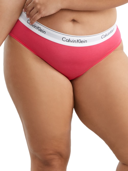 Calvin Klein Plus Size Modern Cotton Hipster In Raspberry Sorbet