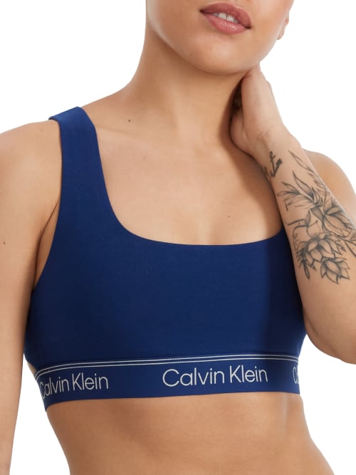 Shop Calvin Klein Athletic Bralette In Blue Depths