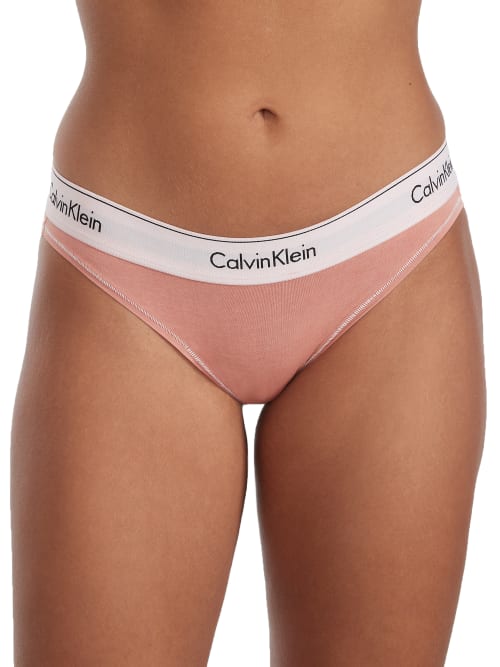 Calvin Klein Modern Cotton Bikini In Rust