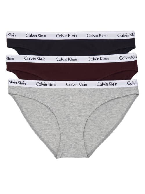 Calvin Klein Underwear Carousel 3 Pack Thong in Stripe Charm, Grey