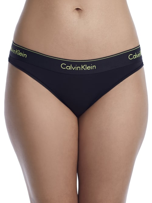 Calvin Klein Modern Cotton Bikini In Black,green
