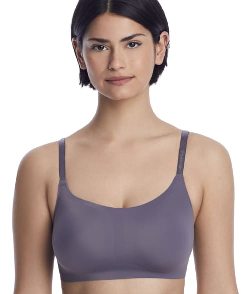 Calvin Klein Invisibles Comfort Lightly Lined Retro Bralette Qf4783 In  Duffle