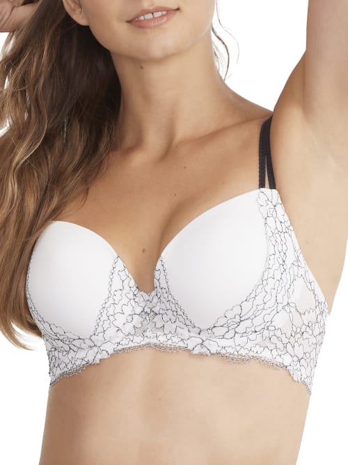 Camio Mio Lightly Lined Demi Bra In Maroon,barely There