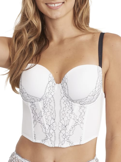 Camio Mio Lightly Lined Bustier In White,black