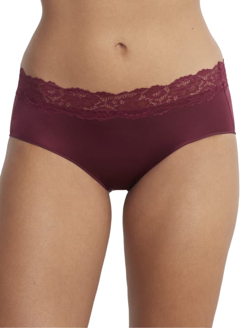 Shop Camio Mio Shine Hipster With Lace In Maroon Banner