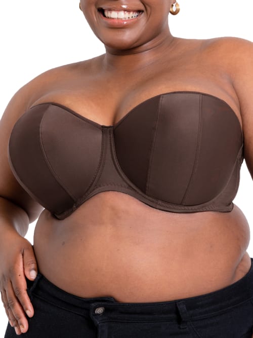 Curvy Kate Luxe Strapless Bra In Cocoa