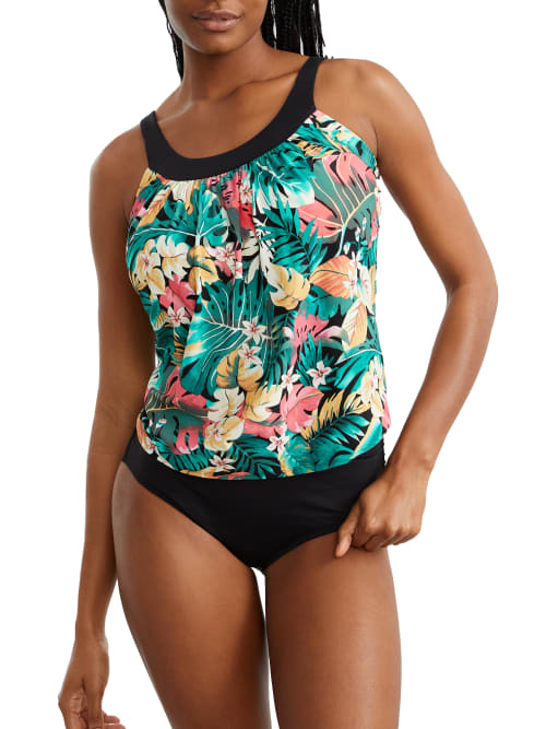 Coco Reef Women's Tropical Lotus Ultra Fit Bra Sized Tankini Top