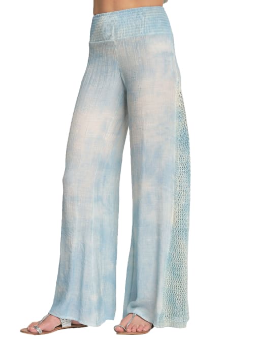 ELAN TIE DYE CROCHET COVER-UP PANTS