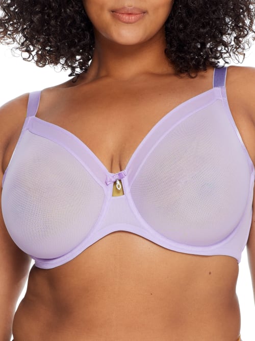 Shop Curvy Couture All You Mesh Bra In Lavender Mist