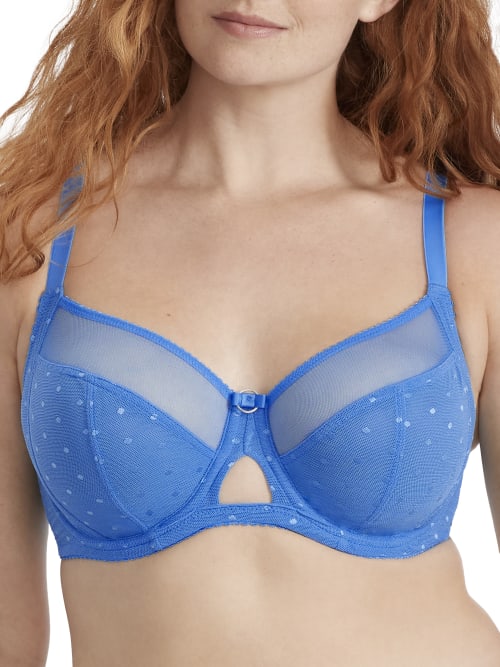 Shop Curvy Kate Victory Polka Side Support Balcony Bra In Blue