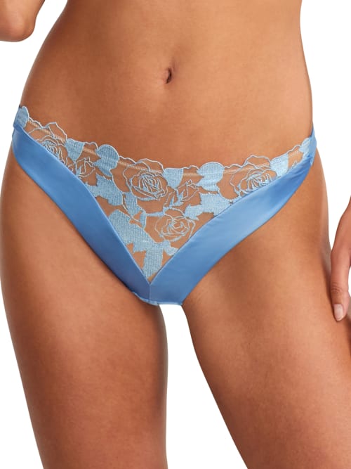 Shop Dita Von Teese Rosabelle Thong In Ethereal Blue